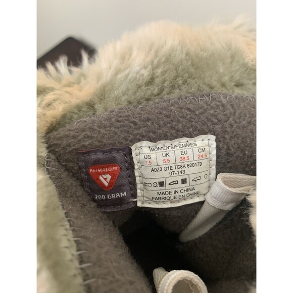 The North Face Nuptse Purna Winter Snow Boots Ivory Women 7.5 Primaloft 200 Gram - Picture 9 of 12